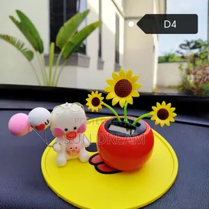 Car Ornaments Sunflower Decoration Solar Energy