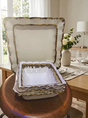White/Gold Porcelain Dinnerware