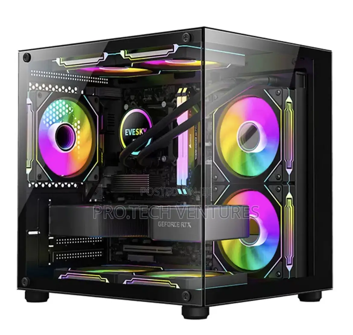 Desktop Gaming Case With 7 Rgb Fan