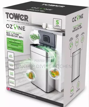Tower 60l Ozone Hand Free Sensor Bin.