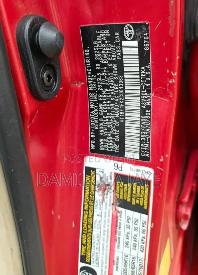 Toyota Camry 2013 Red