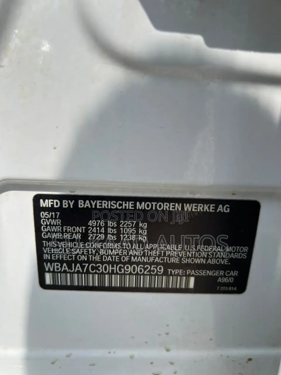 BMW 530 2017 White