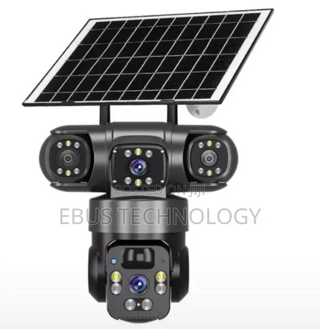 Triple Lens 4g Solar Camera Powered PTZ