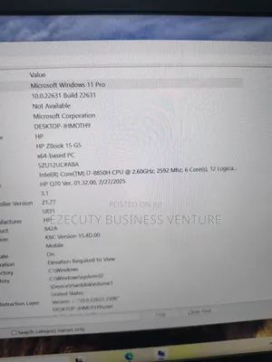 Laptop HP ZBook 15 G5 32GB Intel Core i7 SSD 512GB