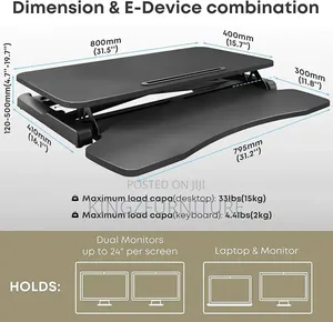 Black Tabletop Standing Desk
