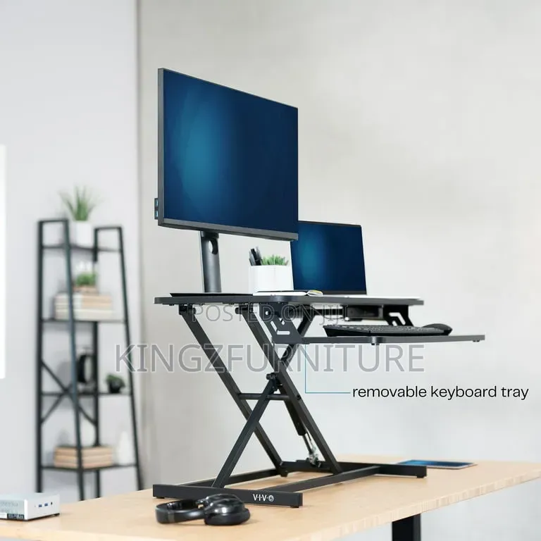 Scissor-Lift Desk Converter