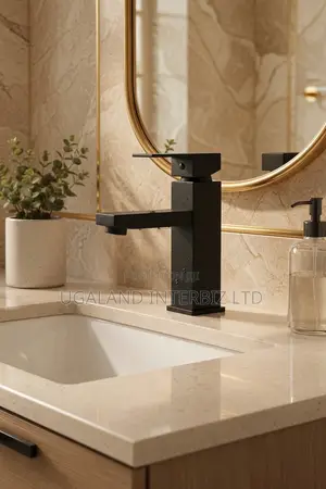 Modern Matte Black Bathroom Basin Tap