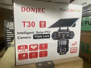 Solar Cctv Camera / 12mp Ultra Hd / Triple Lens