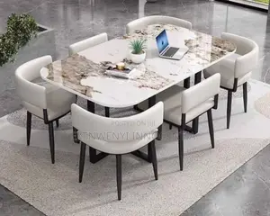 Six Seater Mable Top Dinning Table Imported