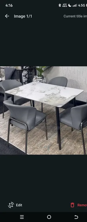 4:Seater Timeless Marble Dining
