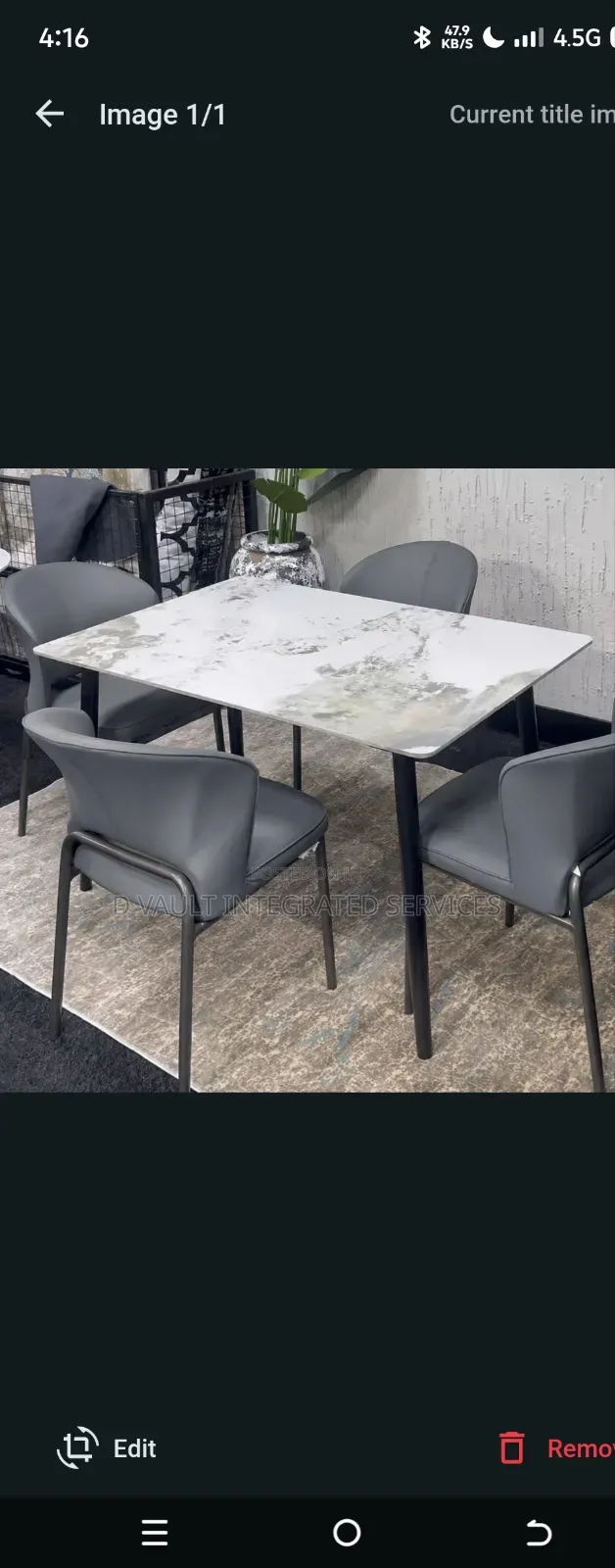 4:Seater Timeless Marble Dining