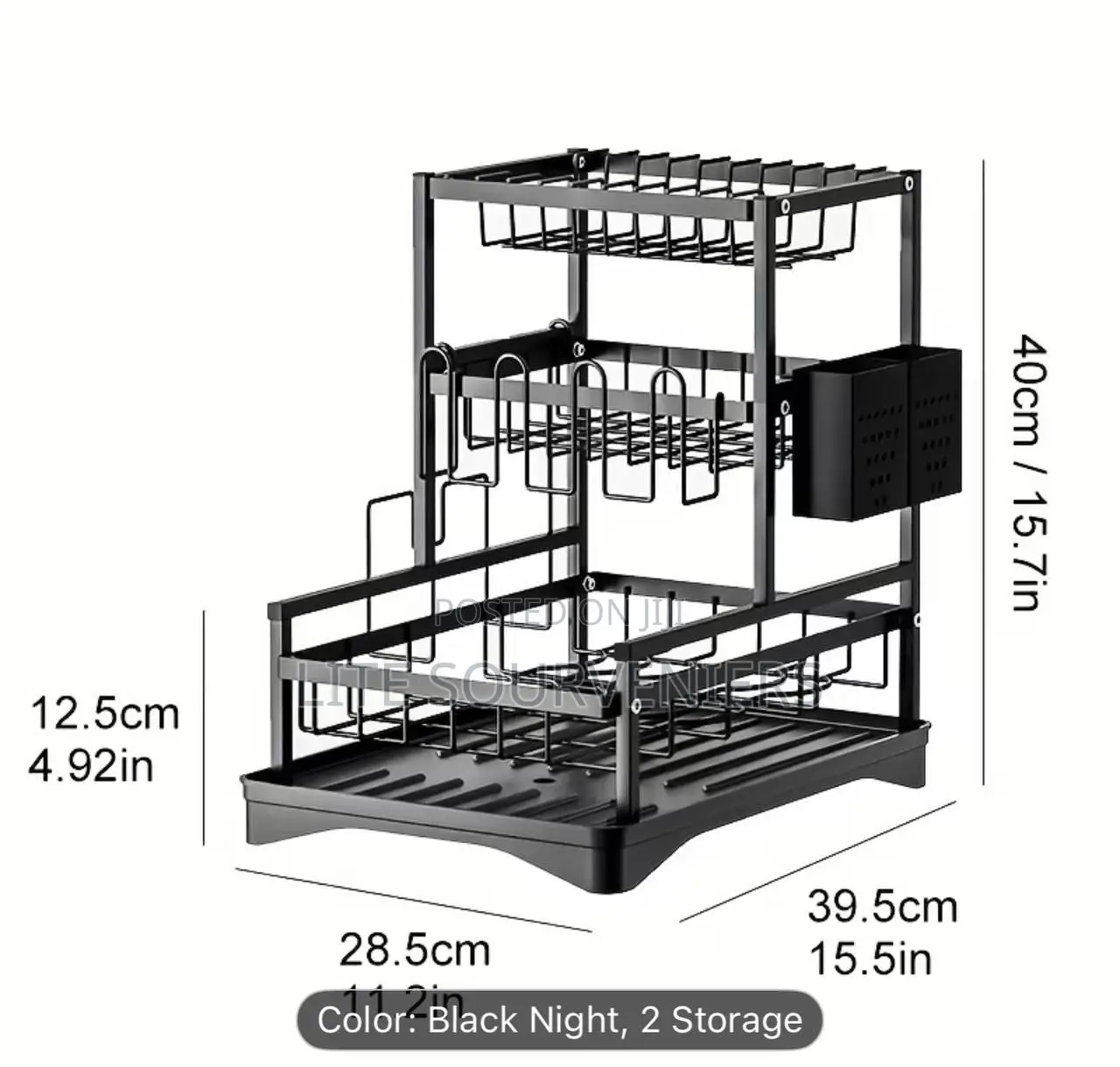 Brown Box Plate Rack