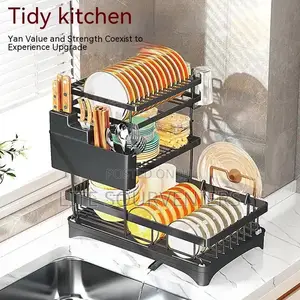 3tier Plate Rack With Water Drainer