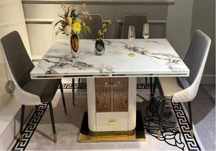 6-Seater Marble Top Dining Set