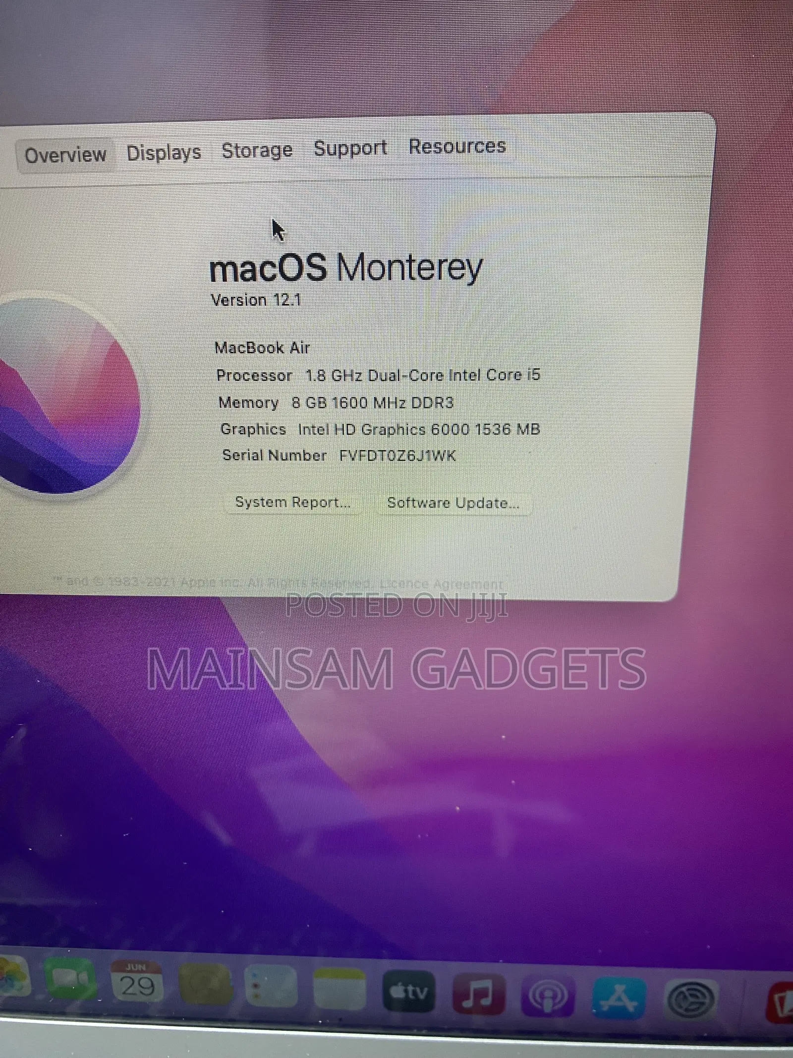 Laptop Apple MacBook Air 2017 8GB Intel Core i5 SSD 256GB