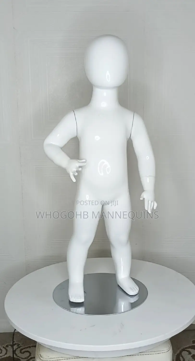 Glossy White Standing Baby Mannequin Age 0/1