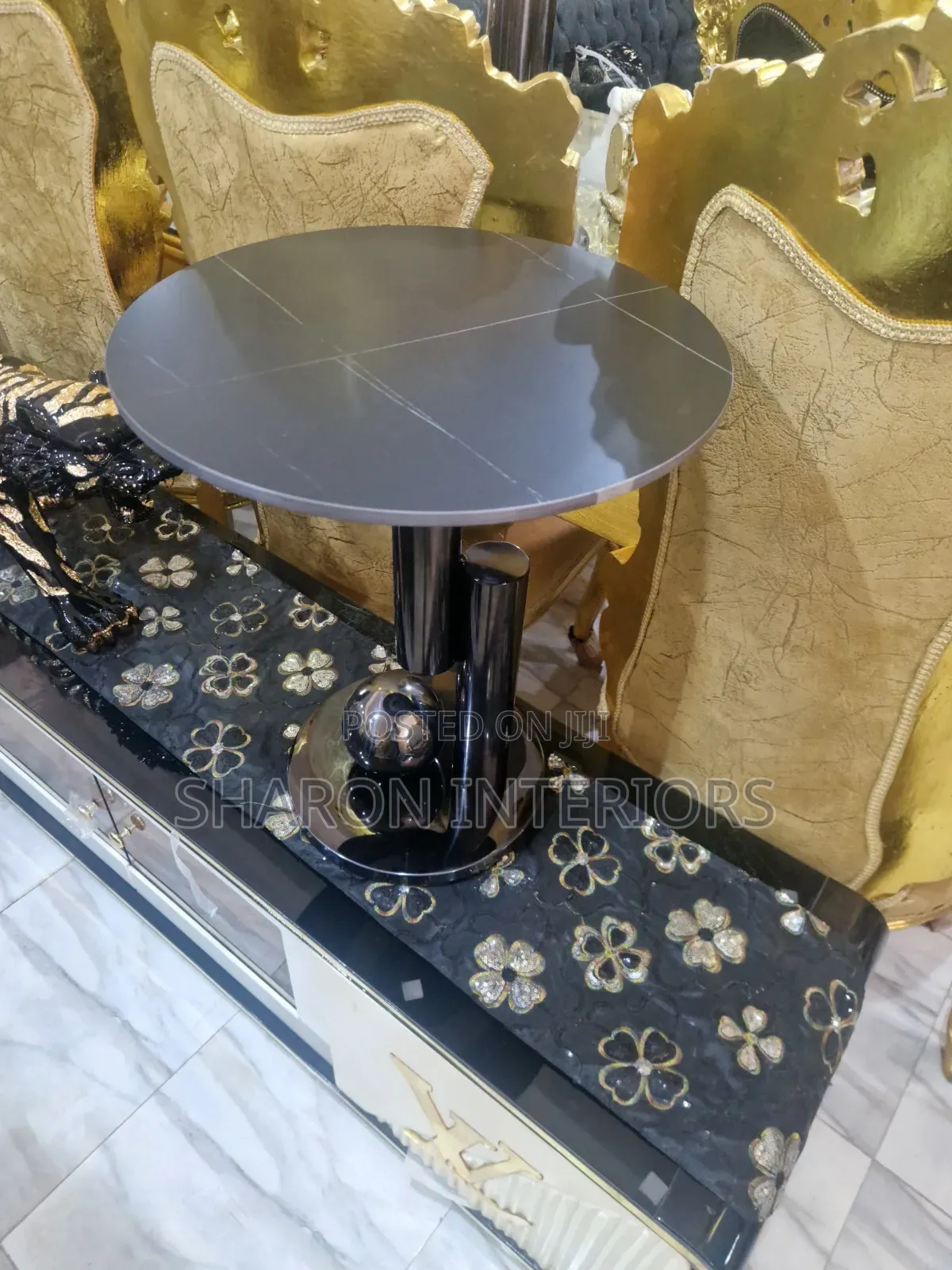 Imported Luxury Marble Sidestool