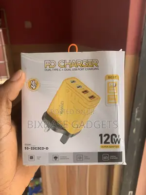 120w Charger With Dual Type-C and Usb Ports