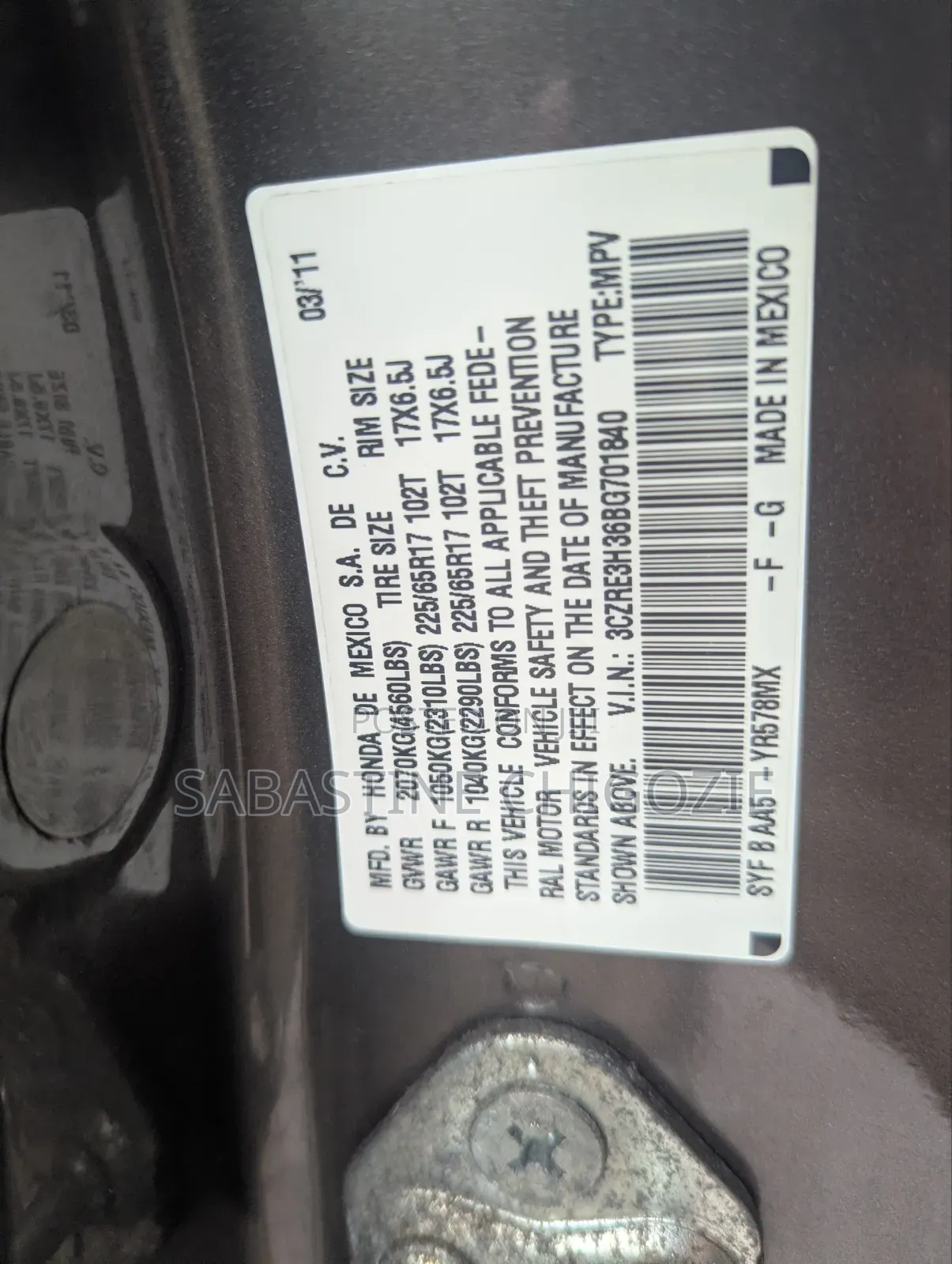 Honda CR-V 2011 Gray