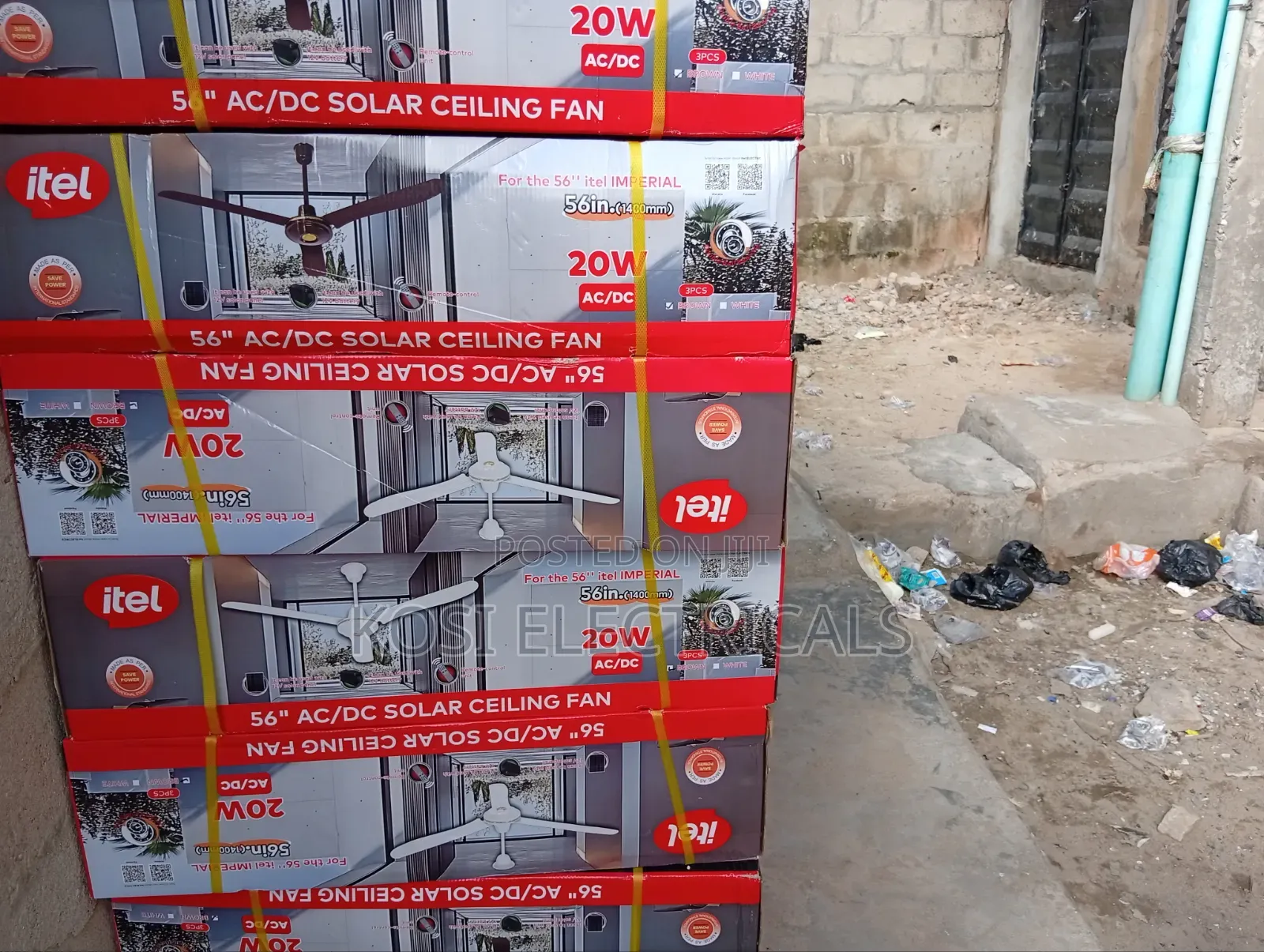 56" Ac/Dc Solar Ceiling Fan
