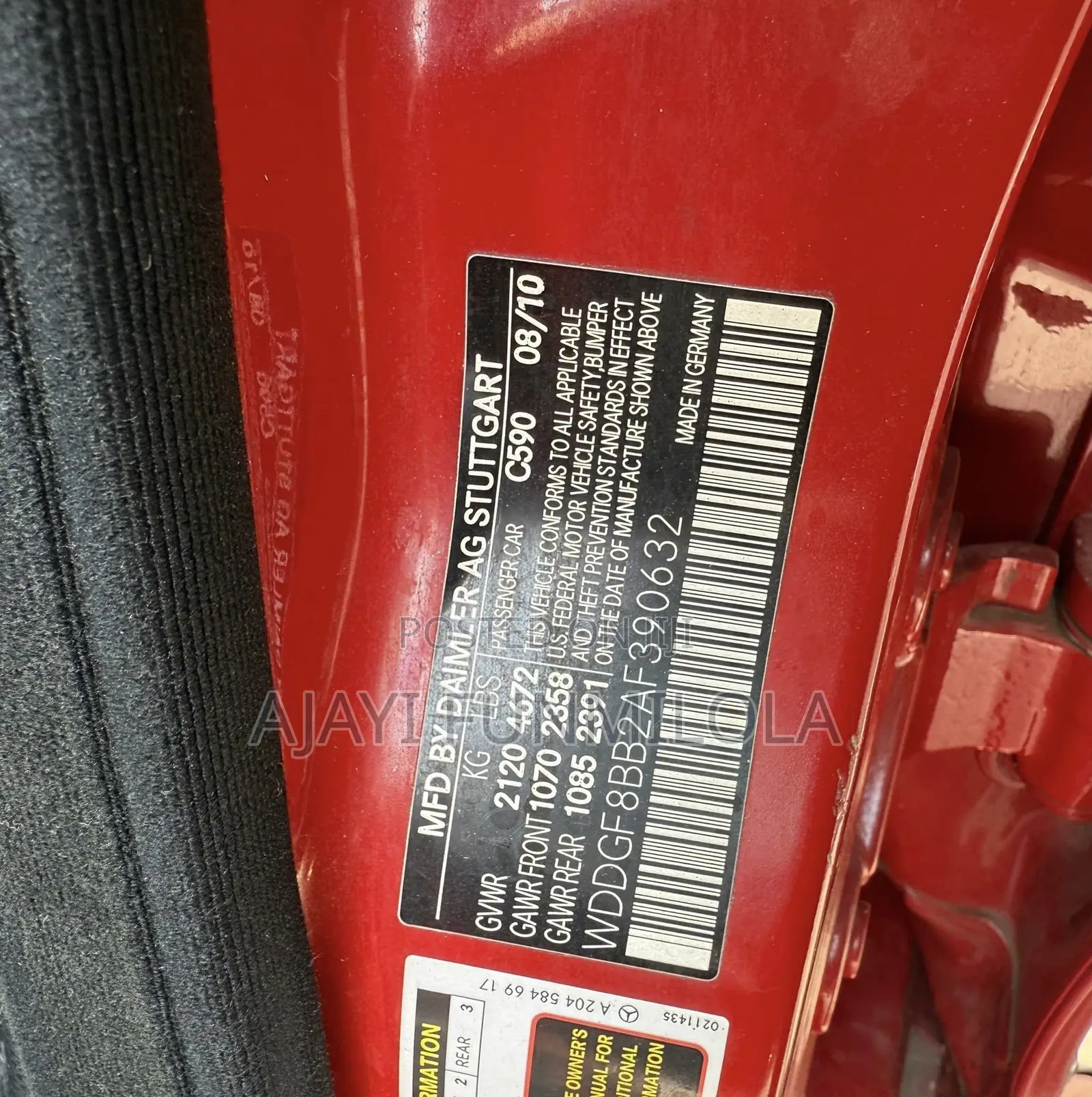 Mercedes-Benz C300 2010 Red