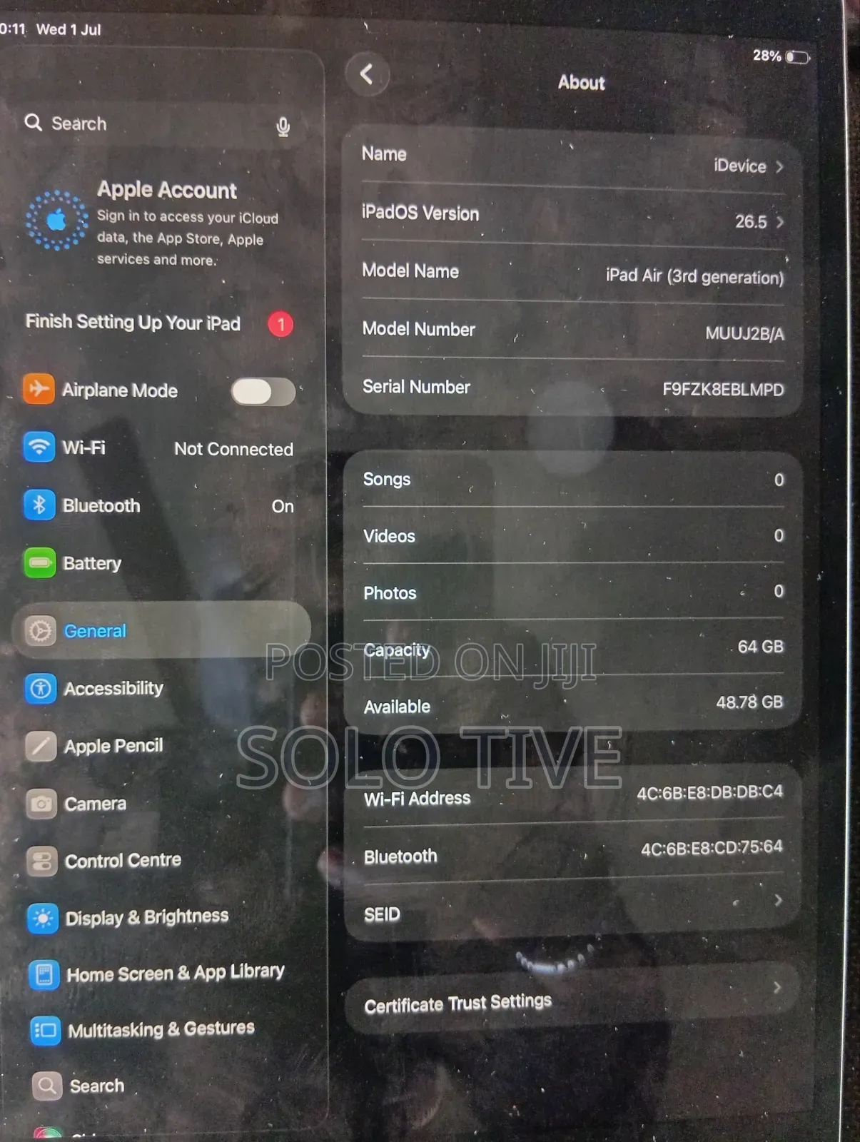 Apple iPad Air 64 GB Gray