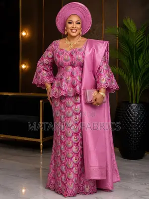 Swiss Lace Fabric | Luxury Asoebi Lace Material | Bridal Wears