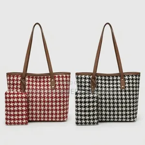 Luxury 2-in-1 Tote Bag Set - Vintage Canvas Shoulder Bag Pouch