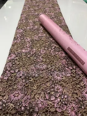Guipure Lace Fabric |Luxury Asoebi Material| Bridal Party Wear