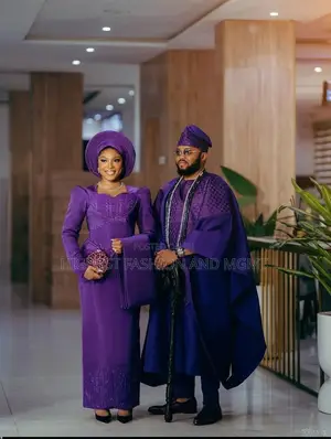 Elegant Purple Beaded Wedding Dress