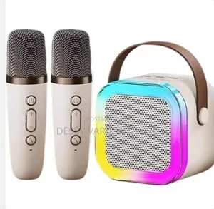Speaker With 2 Wireless Microphones Ivory Kids Karaoke Machine
