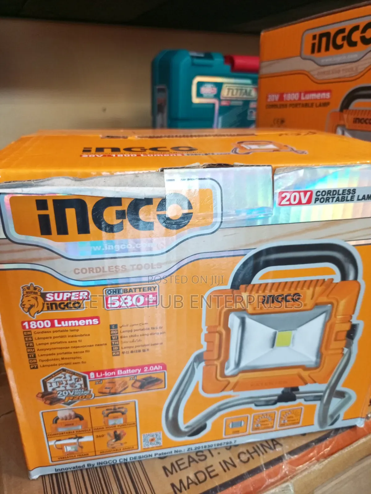 Cordless Portable Lamp 20v