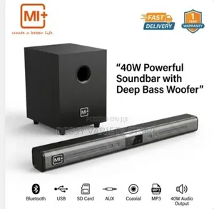 Mi+ 2.1 Sound Bar Speaker System- Black,Bluetooth,AC/Dc (Mils505)
