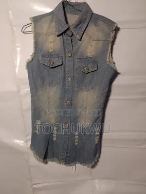 First Grade Thrift Girls Denim Jean Vest (6–7 Years)
