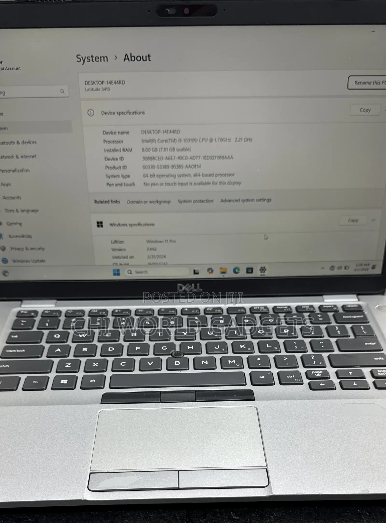 Laptop Dell Latitude 5410 8GB Intel Core i5 SSD 256GB
