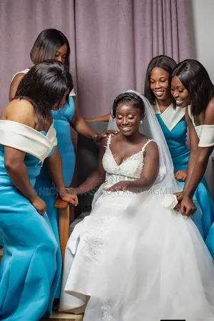 Luxury Asymmetric Bridal Gown Side Train