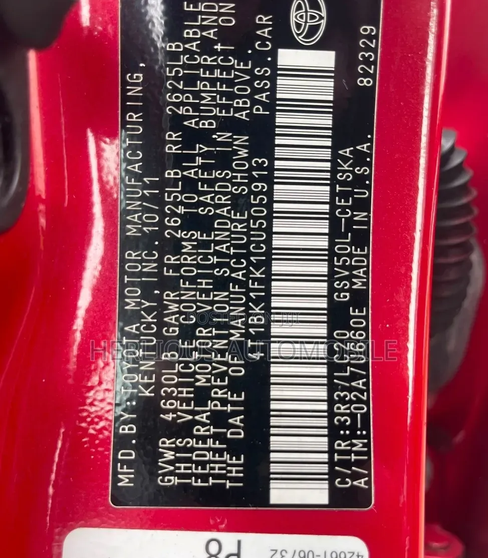 Toyota Camry 2012 Red