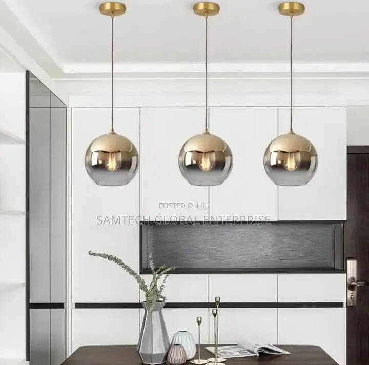Modern Luxury Gold Glass Globe Pendant Light