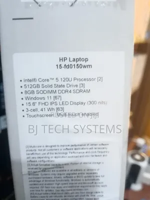 New Laptop HP 15 8GB Intel Core 5 SSD 512GB
