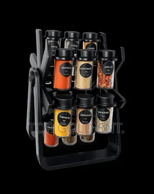Revolving Spices Rack With Stickers