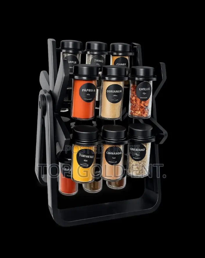 Revolving Spices Rack With Stickers