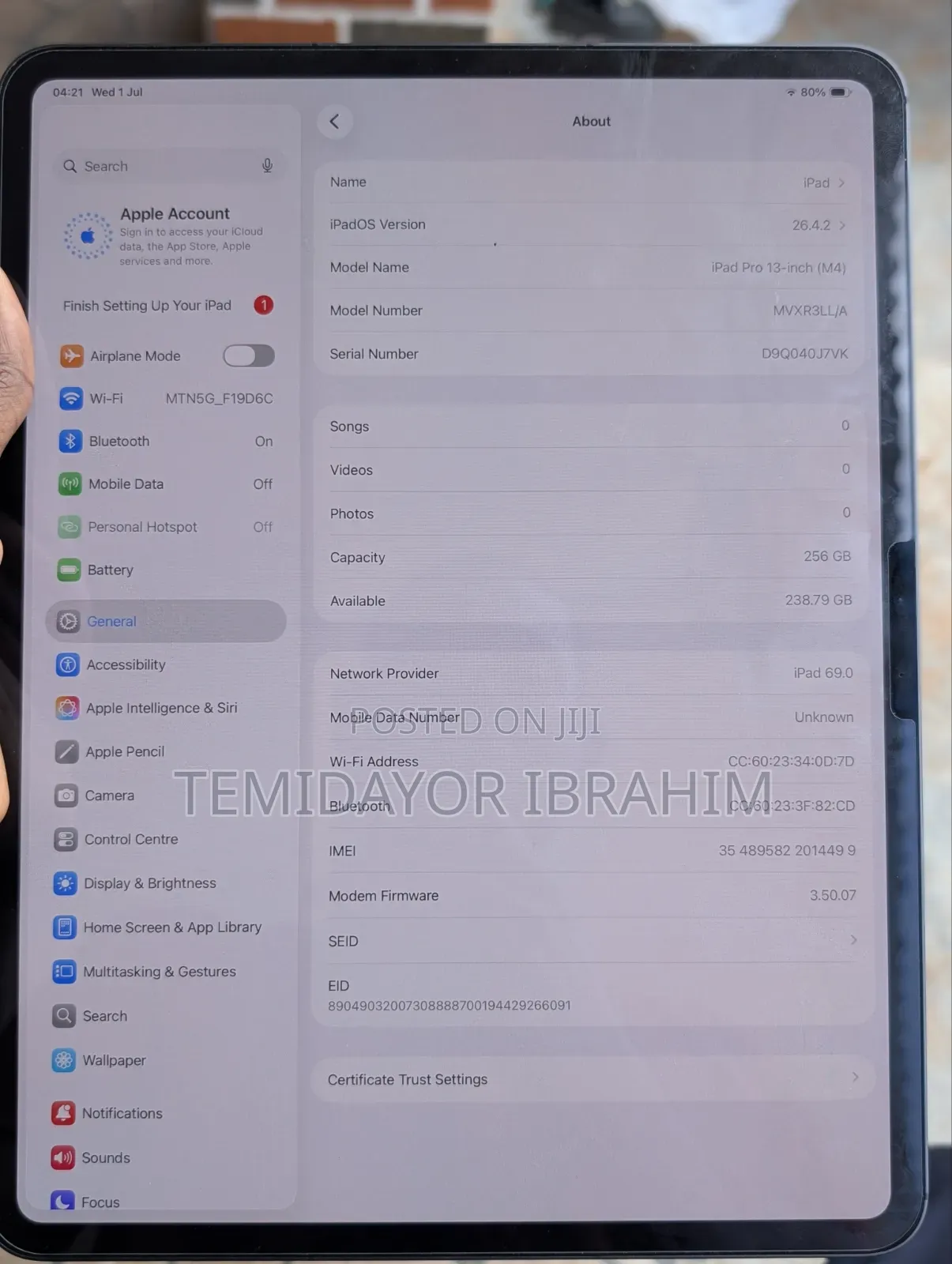 Apple iPad Pro 13 (2024) 256 GB Black