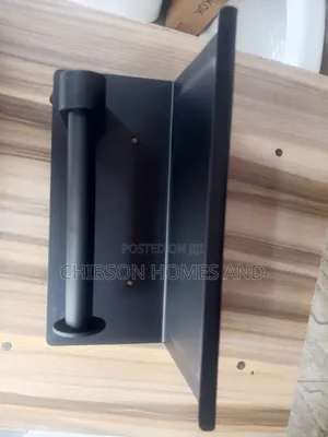 Matte Black Toilet Paper Holder With Shelf