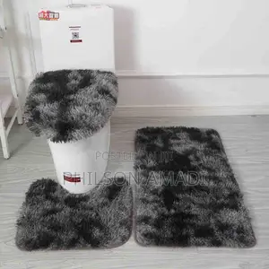 3pcs/Set Bathroom Pedestal Rug + Lid Toilet Cover + Bath Mat
