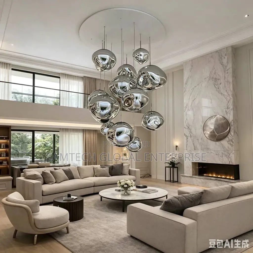 Luxury Chrome Bubble Chandelier – Modern Statement Pendant Light