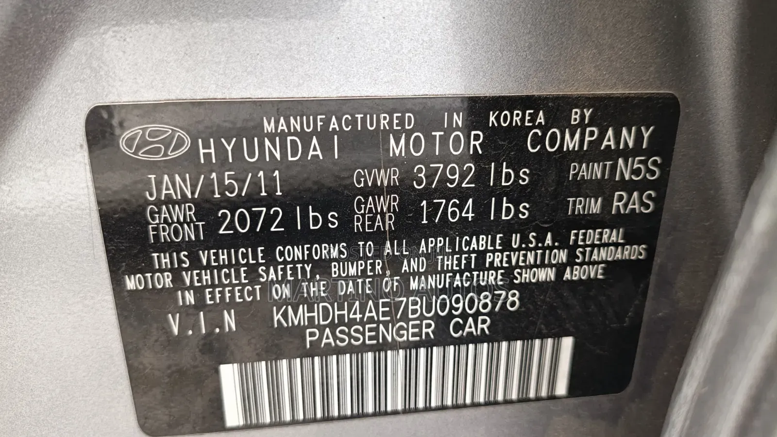 Hyundai Elantra 2012 Gray