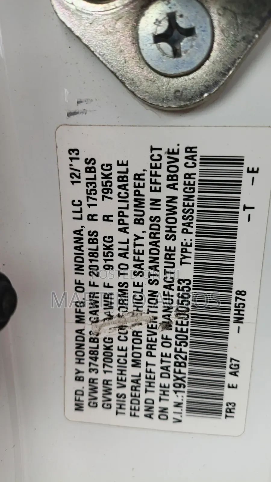 Honda Civic 2014 White