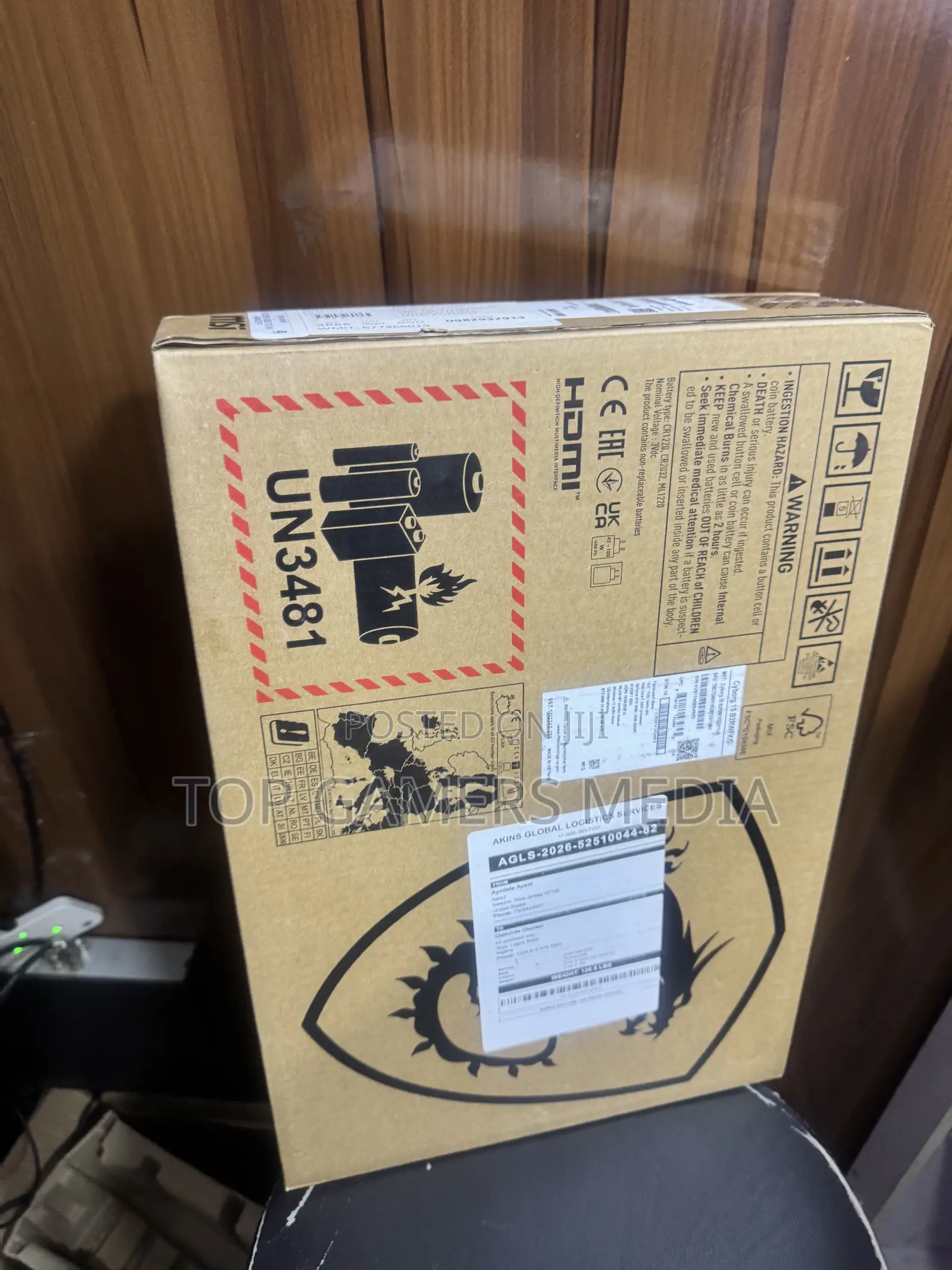 New Laptop MSI Cyborg 15 16GB Intel Core i7 SSD 1T