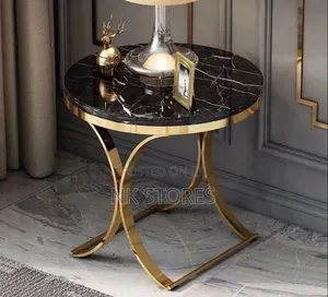 Luxury Black Marble Side Table Set