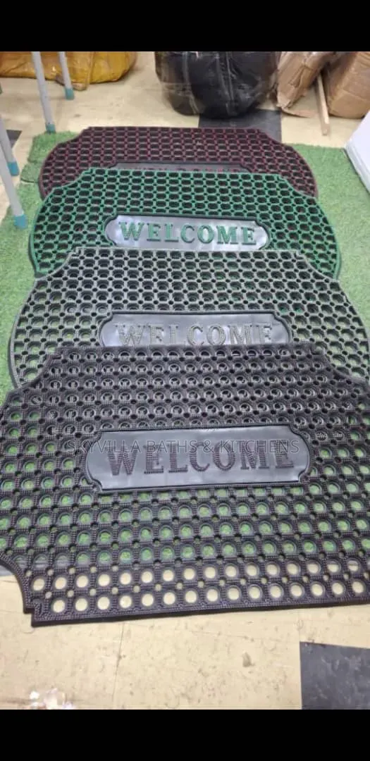 Heavy-Duty Rubber "Welcome" Doormats